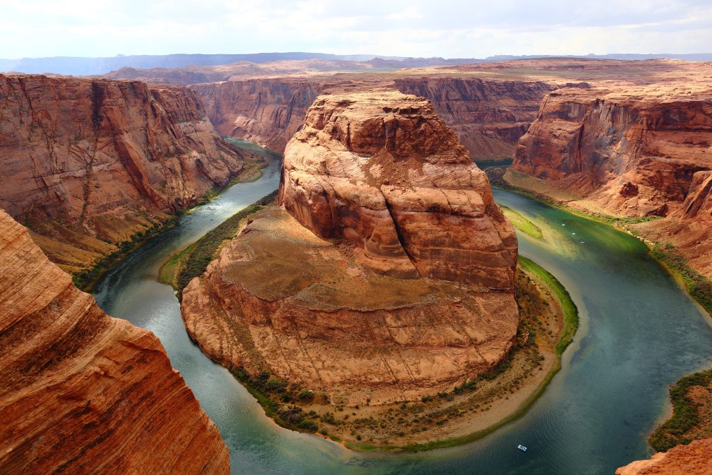 The Colorado River flowing through a natural restoration site.
